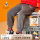 Classic Teddy精典泰迪兒童加絨褲子男女童保暖長(cháng)褲中大童裝加厚衛褲 花灰 140 