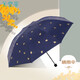 天堂 防紫外線(xiàn)晴雨傘三折黑膠防曬太陽(yáng)傘遮陽(yáng)傘57*8骨 銀杏藏青