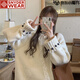 SNYDER WEAR白色毛衣女秋季2025年新款寬松外穿復(fù)古洋氣加厚內(nèi)搭慵懶風(fēng)上衣女 奶白色 S （80-95斤）