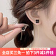 伊黛兒黑色四葉草耳線女2025年新款耳環(huán)輕奢小眾設(shè)計(jì)感氣質(zhì)耳飾品 E3695幸運(yùn)四葉草耳線
