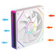 動(dòng)力火車(chē)（PowerTrain）棱鏡7pro風(fēng)扇12cm機箱風(fēng)扇ARGB神光同步主機箱PWM溫控靜音4pin臺式機電腦散熱5v3針白色反葉 棱鏡8代Pro 白色正葉（5V3針ARGB）