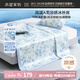 水星家紡冰絲涼席可機洗涼席冰絲席子1.8x2米軟涼席可折疊三件套