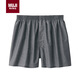 無印良品（MUJI）男式 萊賽爾 前開口 平角內(nèi)褲 深灰色  L 