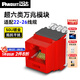 PANDUIT  泛達(dá)超六類NK模塊超6類萬兆通用非屏蔽RJ45網(wǎng)線模塊86型單口雙口網(wǎng)絡(luò)面板 超六類萬兆模塊-紅色