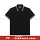 范思哲（Versace）FW21 刺繡logo短袖polo衫 男款 黑色 黑色 M