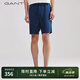 GANT/甘特春夏男士寬松透氣吸汗寬松百搭亞麻抽繩運(yùn)動休閑短褲 461藏藍(lán)色 S