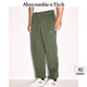 ABERCROMBIE & FITCH男裝24春秋經(jīng)典小麋鹿抓絨美式baggy風(fēng)運(yùn)動(dòng)衛(wèi)褲長(zhǎng)褲KI134-4099 綠色 M (180/80A)