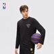 NBA官方男女同款保暖內搭長(cháng)袖T恤(湖人詹姆斯/庫里/東契奇/哈登/） 湖人詹姆斯黑色長(cháng)袖 L