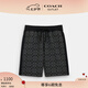蔻馳（COACH）【七夕情人節(jié)禮物】奧萊男士經(jīng)典標(biāo)志短褲 木炭灰色 經(jīng)典標(biāo)識(shí) M