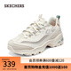 斯凱奇（Skechers）七夕情人節(jié)禮物女鞋熊貓鞋溫柔厚底老爹鞋896204 乳白色/OFWT 38