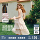 森馬（Semir）連衣裙女肌理雪紡蛋糕裙度假風(fēng)2025夏浪漫碎花吊帶裙109325114037