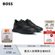 BOSS博斯【七夕節(jié)禮物】男士品牌標識裝飾混合材質(zhì)運動鞋JONAH 007-黑色 40
