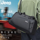 JEEP單肩斜跨包干濕分離獨立鞋倉時(shí)尚大容量PU男款出差運動(dòng)旅行包 磨砂黑