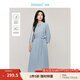茵曼（INMAN）【商場(chǎng)同款】萊賽爾亞麻連衣裙2025春秋季女裝新品中袖收腰裙子 海霧藍 M