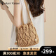 CADUNI KAISER包包女包休閑水桶包輕奢品牌單肩斜挎包生日七夕情人節(jié)禮物送女友 【卡其】實(shí)用走心 時(shí)尚百搭氣質(zhì)通勤大包