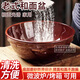 時(shí)光舊巷和面盆陶瓷盆老式大號家用揉面盆瓦盆加厚活面發(fā)面大碗廚房容器 小號紅釉和面盆-33cm【1-3人】