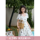 謎秀小眾設計感田園風(fēng)碎花連衣裙2025春季夏季新款高級感法式長(cháng)裙 杏色 M