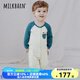 Milkbarn嬰兒衣服寶寶春秋長袖連體服新生兒純棉哈衣爬服連體衣 夢海徜徉 80cm (12-18m)
