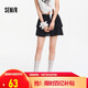 森馬（Semir）半身裙女設計感肌理蕾絲花邊甜美2025夏A字蓬蓬短裙109325120002