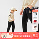 暇步士（Hush Puppies）童裝男童2025秋季新款薄款經(jīng)典格紋Q萌標志舒適有型休閑針織長(cháng)褲 鉆石黑 140