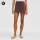 lululemon丨Ribbed Softstreme? 女士羅紋中腰款裙褲 LW7DFYS 熔巖棕 S