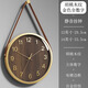 康品北歐輕奢掛鐘創(chuàng  )意時(shí)尚家用客廳時(shí)鐘掛墻裝飾石英鐘網(wǎng)紅時(shí)鐘掛墻表 胡桃木色【金色全數字】 12英寸 （直徑29.5cm）