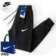 NBA KIDS-NIKE運動(dòng)褲子男女款春秋款純棉寬松衛褲束腳潮流百搭休閑長(cháng)褲 黑色褲子/小勾 4XL 適合170-190斤