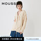 moussy 早春新品非正式學院風撞色縫線針織開衫028HS970-0241 071淺米色 均碼
