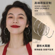 Lnieer925銀針高級(jí)感大圈圈耳環(huán)女2025年新款爆款耳環(huán)素圈圓圈夸張耳飾 【925銀針】銀色4cm大圓圈耳環(huán)