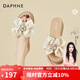 達芙妮（DAPHNE）拖鞋女外穿夏高跟涼拖夏季新款女鞋坡跟一字拖沙灘鞋 3018款 米色  跟高5cm 37 (235mm)