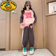 G.DUCKKIDS女童套裝春裝2025新款洋氣女大童裝衛(wèi)衣兒童春秋運(yùn)動女孩兩件套潮 粉色 160 cm 適合身高155厘米左右