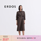 ERDOS【絲棉府綢】25春夏不對稱系帶通勤中長款女連衣裙 大象灰 M 165/84A