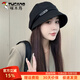 啄木鳥(niǎo)帽子女款2025新款春秋季漁夫帽保暖百搭鴨舌帽大頭圍顯臉小八角帽 堆堆帽-黑色  均碼 【56-58cm】