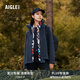 AIGLE艾高經(jīng)典款女士短款全拉鏈加厚保暖舒適休閑戶外抓絨外套 帝國深藍 AF562 40