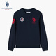 U.S. POLO ASSN.衛(wèi)衣男秋季圓領(lǐng)潮流寬松長袖T恤男士休閑上衣男裝 藏藍(lán)色 XL 