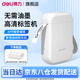 得力（deli）標(biāo)簽打印機 家用手持便攜式 小型熱敏打價格價簽智能標(biāo)簽機便簽名字打字防水姓名貼透明貼紙打印機 霜雪白【手撕切紙】共4卷白色標(biāo)簽紙含測試紙