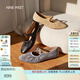 NINE WEST玖熙瑪麗珍女鞋2025新款軟底奶奶鞋真皮芭蕾風(fēng)單鞋女鞋 杏色 38