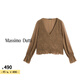 Massimo Dutti新季特惠2025女裝 氣質優(yōu)雅淑女風荷葉邊紋理感襯衫 05154972 淺卡其色 M (170/92A)