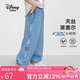 Disney baby迪士尼女童天絲牛仔褲兒童褲子中小童裝輕薄透氣防蚊褲夏 淺藍110