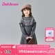 笛莎（DEESHA）童裝女童柔軟舒適連衣裙2024年秋冬季新款女寶寶時(shí)尚百搭毛織裙 黑色 110cm