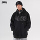 F426官方店國潮牌秋季情侶嘻哈四色大LOGO開(kāi)衫寬松衛衣 黑色 L