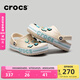 卡駱馳crocs洞洞鞋貝雅卡駱班輕便耐磨一腳蹬休閑鞋|205089 冬日白/彩色-1LI 39 (240mm)