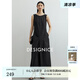 迪賽尼斯（DESIGNICE）2025夏季新款高級感氣質(zhì)赫本風(fēng)無袖長裙黑色背心連衣裙 黑色 XL