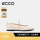 愛步（ECCO）芭蕾舞鞋女 25年新款時尚瑪麗珍方頭低跟淺口單鞋 舞悅234333 冰白色23433301017 （羊皮革） 37