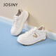 卓詩(shī)尼小白鞋女2025秋季輕便舒適松糕鞋增高厚底休閑運動(dòng)女鞋 米/杏 38