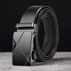 歌柏妮（GEBONI）男士皮帶自動(dòng)扣皮質(zhì)時(shí)尚腰帶男青年中年休閑商務(wù)褲帶簡(jiǎn)約褲腰帶 黑色對角【PU皮材質(zhì)】