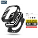 BHO【熱銷10萬+】適用蘋果手表保護殼apple watch s10保護殼膜一體套iwatch s9/8/7/ultra2鋼化膜防摔 防水款·殼膜一體【黑色】 iwatch 10【46mm表盤】