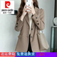 皮爾卡丹（pierre cardin）春秋外套女西裝收腰小西裝輕奢學(xué)院風(fēng)名媛寬松顯瘦韓版小個(gè)子 YYN011卡其色 M 建議100-115