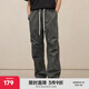 CHINISM  CH輕薄直筒傘兵褲男士夏季潮牌戶外徒步登山工裝寬松休閑褲子 太空灰 薄款 L （推薦 120-150斤）