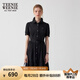 Teenie Weenie小熊女裝連衣裙2025夏季新款簡(jiǎn)約通勤商務(wù)氣質(zhì)襯衫裙 黑色 M